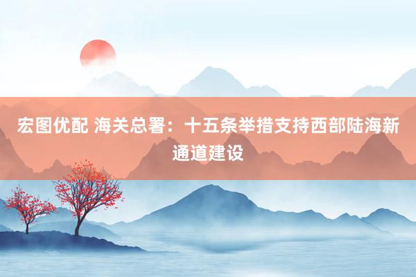 宏图优配 海关总署：十五条举措支持西部陆海新通道建设